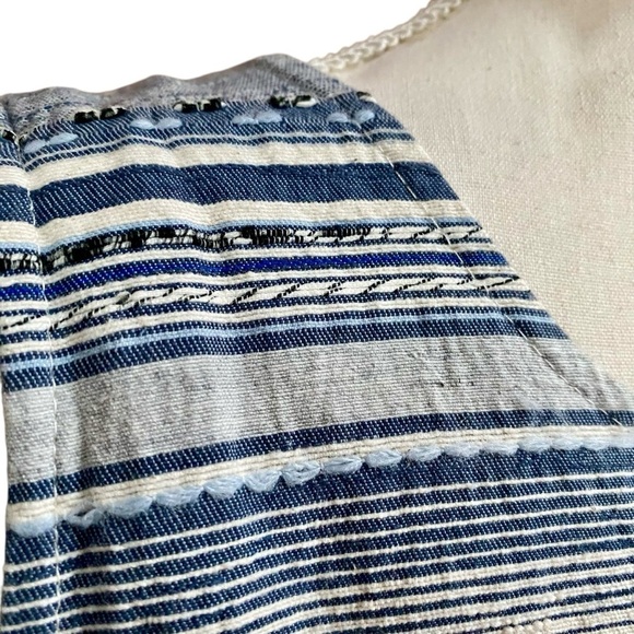 Anthropologie Dolan Left Coast Blue-Gray Embroidered High-Low Dress Size S Boho - Picture 4 of 15